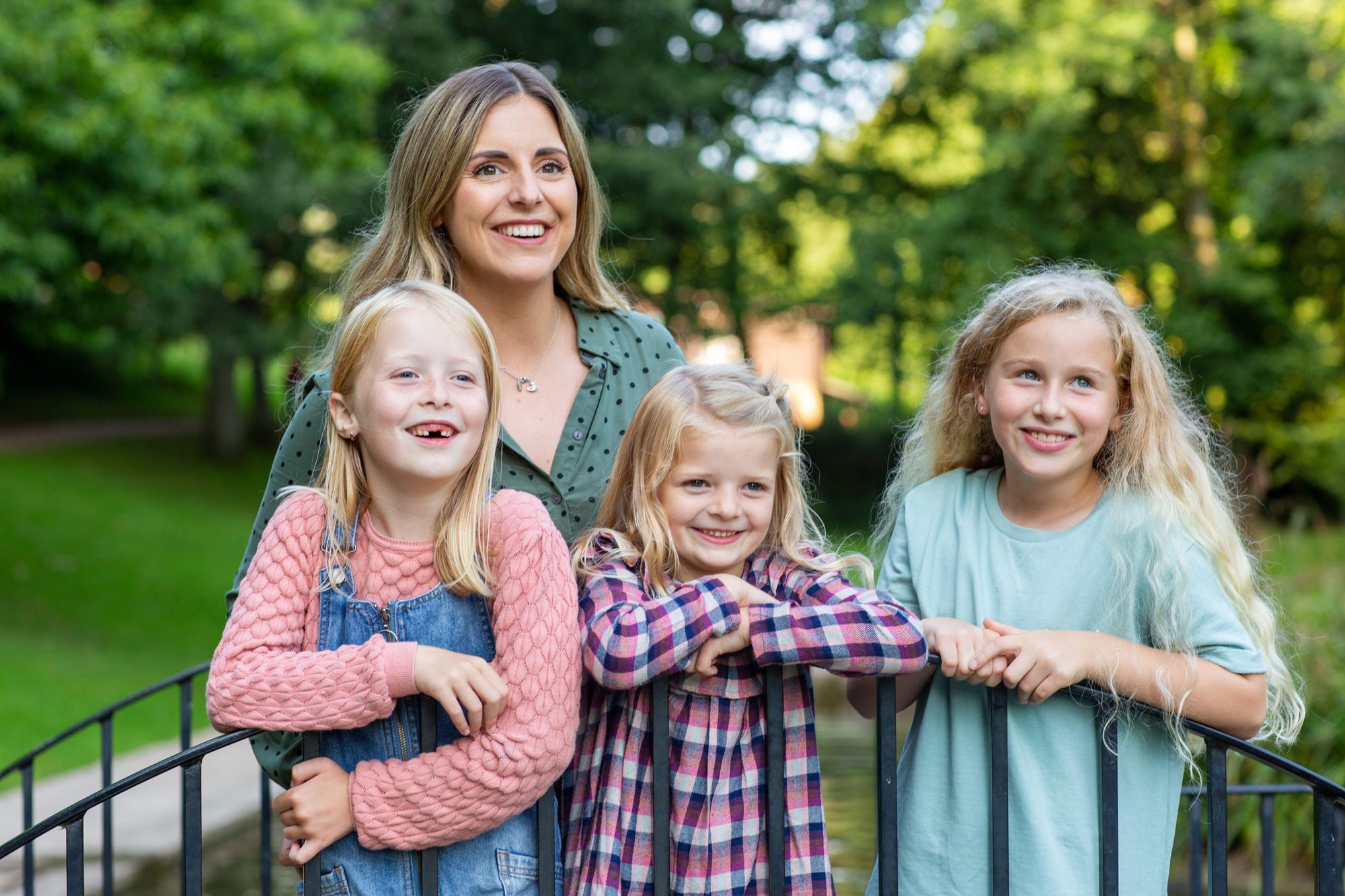 Single foster carer Liz with 3 young girls