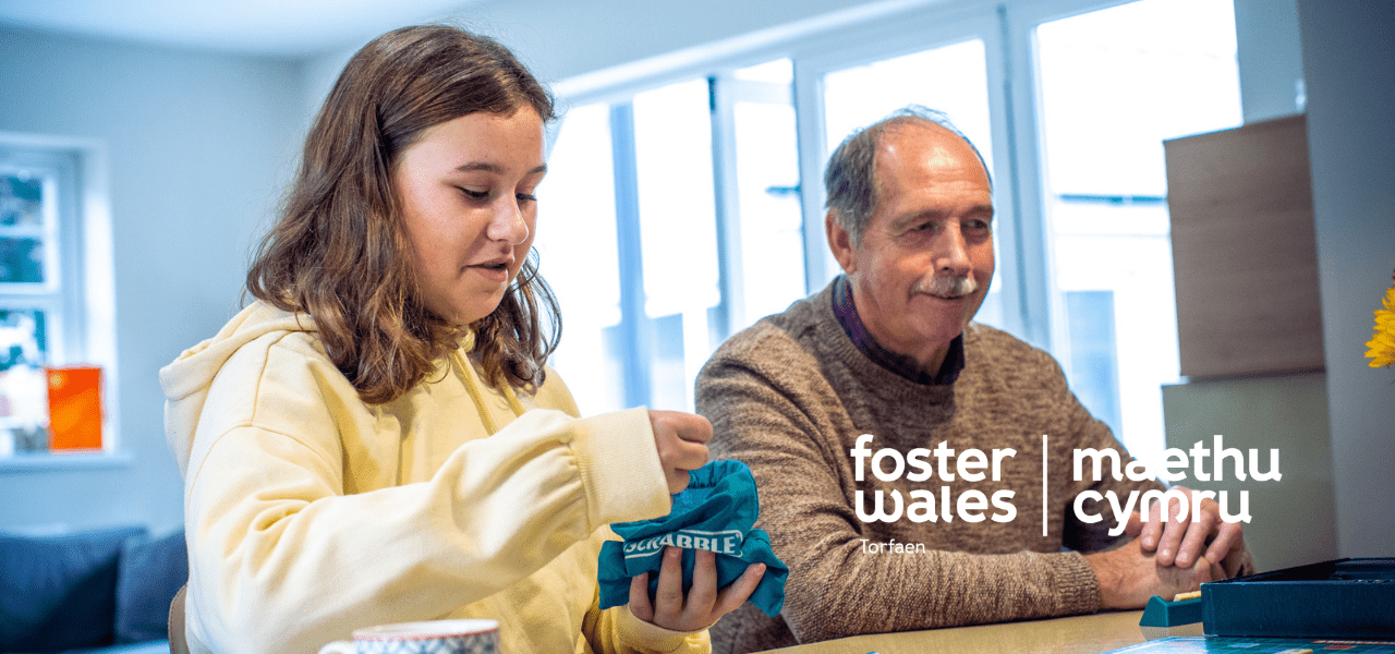Foster Wales hero image of elderly carer and child